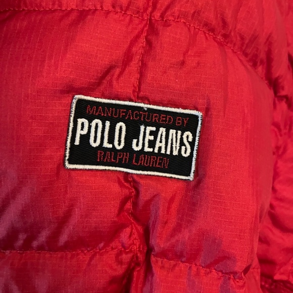 Red Polo Jeans Ralph Lauren Puffer Jacket XL - Picture 4 of 7